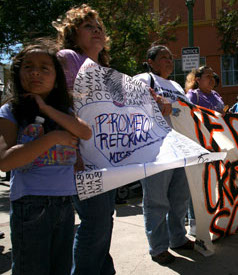 Protesters Demand Immigrant Rights and Condemn the Arizona Law