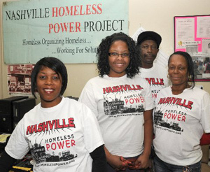 Madge Johnson, far right, Outreach Navigator for Nashville Homeless Power Project, NHPP. Photo: John Mottern