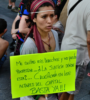 Spanish protester.