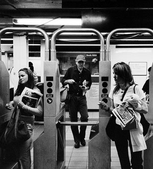 New York City subway turnstiles