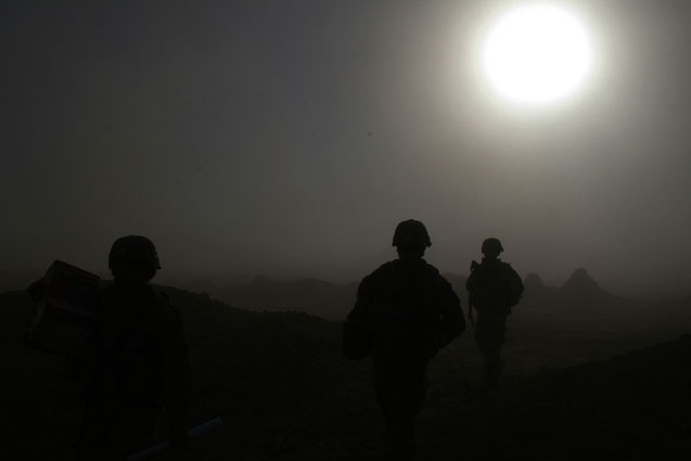 Soldiers in Kandahar, Afghanistan.