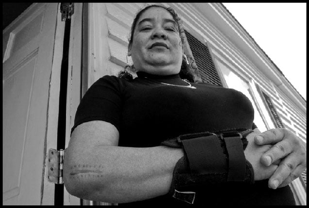 Rose Marie Rodriguez was injured on the job at the Smithfield pork plant in Tar Heel, and then fired.