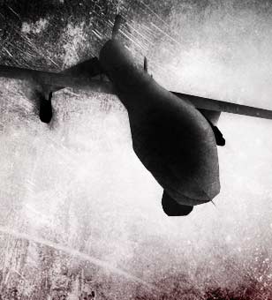 Predator drone in flight