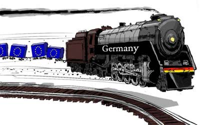 Germany train carting along EU