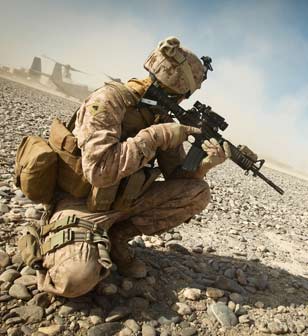 U.S. Marine in Zaranj, Nimroz province, December 30, 2011.
