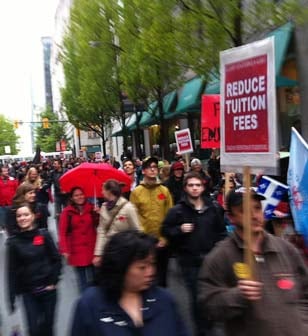 Protesters in Vancouver, Canada, May 22, 2012.