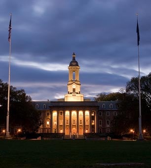 The Old Main building at Penn State University in University Park.