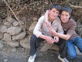 Ali and Abdulhai, members of the Afghan Peace Volunteers.