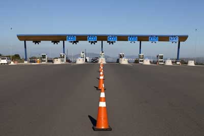 Toll road gate