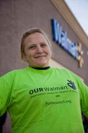 Misty Tanner, a Walmart worker fired because she wants the right to organize.. (Photo: David Bacon)