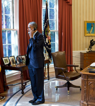 Obama in the Oval Office.