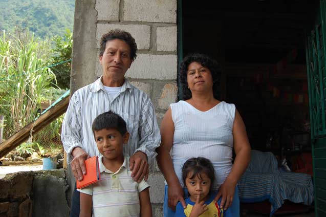 The immediate Roblero family. Like the rest of the community, they didn’t understand why they were being subsidized to lay fallow half their lands. Against REDD protocol, they were never informed about the carbon market or the concept of carbon rights. (Photo: Jennifer Coute-Marotta)