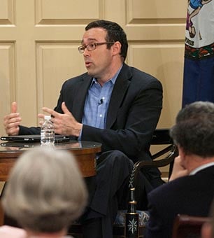 Chris Cillizza, writer of The Fix for The Washington Post, speaking at the Miller Center, May 18, 2012.