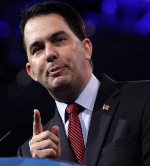Governor Scott Walker of Wisconsin speaking at the 2013 Conservative Political Action Conference (CPAC) in National Harbor, Maryland.
