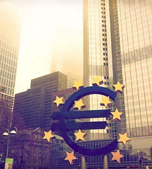 European Central Bank in Frankfurt, Germany.