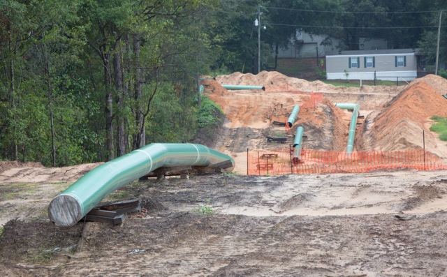 Plains Southcap Pipeline in Semmes, Alabama during construction. (Photo: Julie Dermansky)