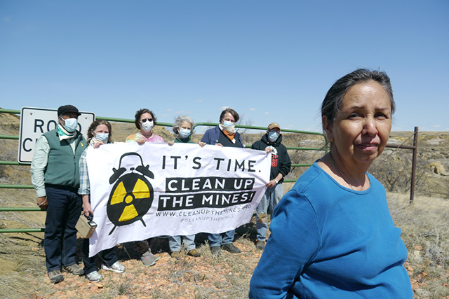 Clean Up The Mines! team at Riley Pass, SD. Charmaine White Face is in the foreground. (Photo: Ellen Davidson)
