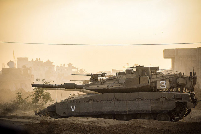 Israel Defense Forces operating in Gaza during Operation Protective Edge, July, 2014.