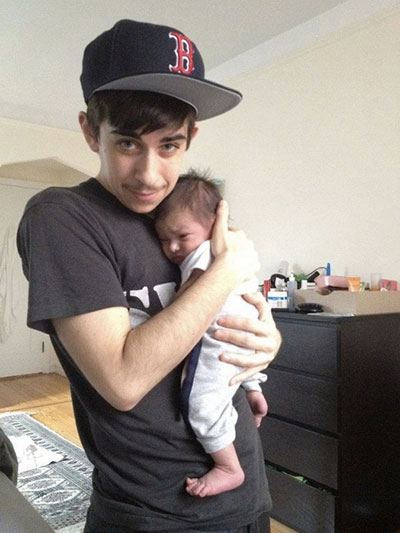 The author with his baby in 2012. (Photo: Courtesy of Chase Strangio)