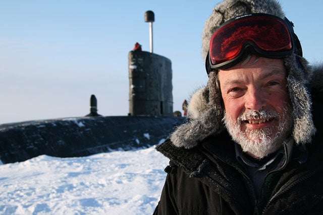 Dr. Peter Wadhams has conducted more than 50 trips to the Arctic, including exploring the Arctic sea ice from below in a submarine. (Photo: Peter Wadhams)