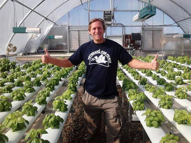 Mike Hanes, at Veterans Sustainable Agriculture Training, in San Diego, California. (Photo: Courtesy of Rory Fanning)