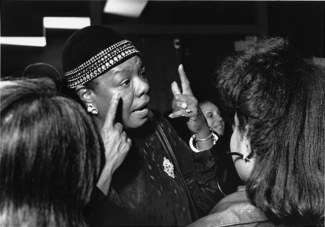 Dr. Maya Angelou speaks at Wheelock College on October 21, 1988. (Photo:  Wheelock College)