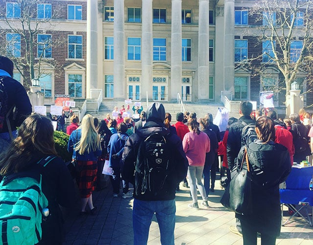 The walkout on Purdue University campus. (Photo: Sarah Jaffe) 