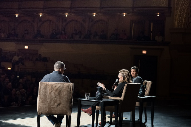 On May 9, Haymarket Books hosted a conversation between Michelle Alexander and Naomi Klein, moderated by Keeanga-Yamahtta Taylor, in front of a sold-out crowd of 3,000 at Chicago's Auditorium Theatre. (Photo:  Sarah-Ji / Love & Struggle Photos)