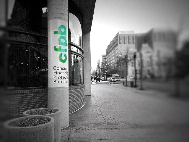 Exterior of the Consumer Financial Protection Bureau in Washington, DC. (Photo: Ted Eytan; Edited: LW / TO)