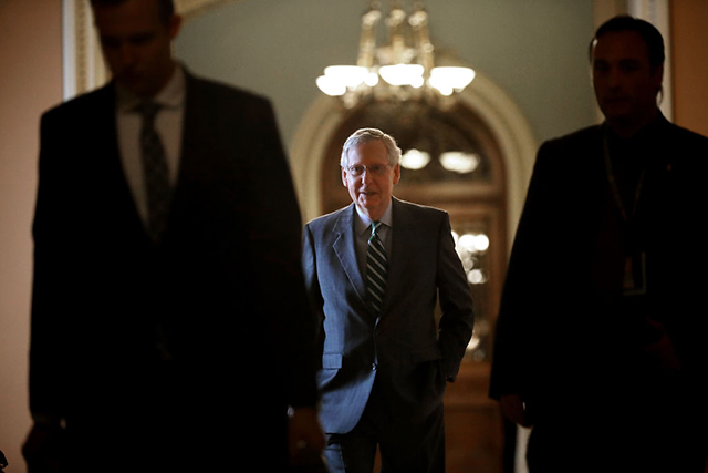 Senate Majority Leader Mitch McConnell arrives at the U.S. Capitol June 22, 2017 in Washington, DC. (Photo: Chip Somodevilla / Getty Images)