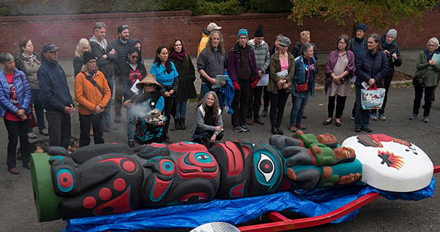 The Lummi Nation totem pole. (Photo: Neal Anderson)