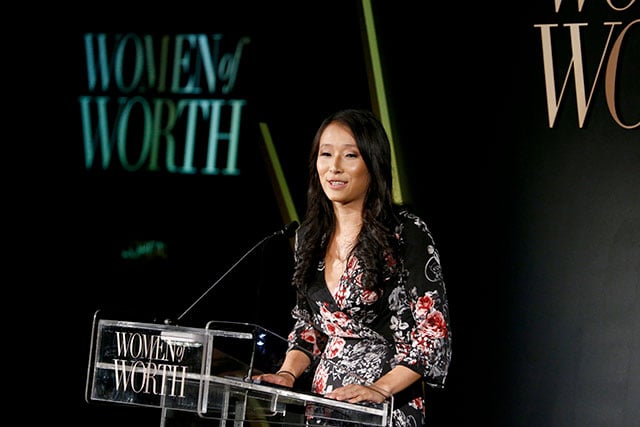 2016 honoree Nadya Okamoto speaks onstage at the L'Oreal Paris Women of Worth Celebration 2016 on November 16, 2016 in New York City. When the Harvard freshman saw fellow classmates displaced by gentrification in Cambridge, she launched a campaign to become the youngest city councilmember. (Photo: Brian Ach / Getty Images for L'Oreal)