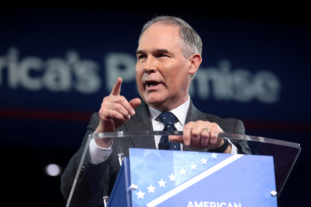 Administrator of the Environmental Protection Agency Scott Pruitt speaks at the 2017 Conservative Political Action Conference in National Harbor, Maryland, on February 25, 2017. (Photo: Gage Skidmore)