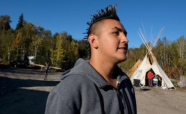 Curtis Pine, 17, of the Serpent River Ojibway tribe in Ontario, is learning to speak his language; he attends language and culture camps in nearby Elliot Lake. (Photo: Mary Annette Pember)