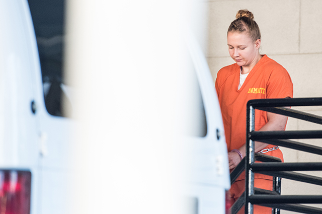 Reality Winner exits the Augusta Courthouse June 8, 2017 in Augusta, Georgia. Winner is an intelligence industry contractor accused of leaking National Security Agency (NSA) documents. (Photo: Sean Rayford / Getty Images)