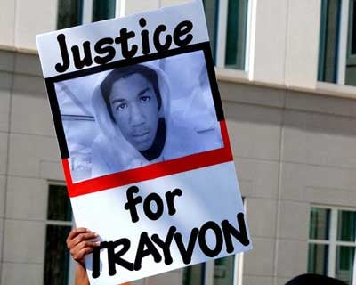 A protest for Trayvon Martin at the Criminal Justice Building in Sanford, March 19, 2012.