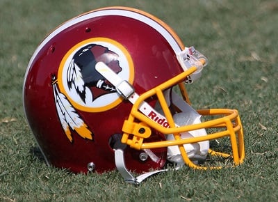 Washington Redskins helmet. (Photo: <a https://www.flickr.com/photos/keithallison/6009909019/