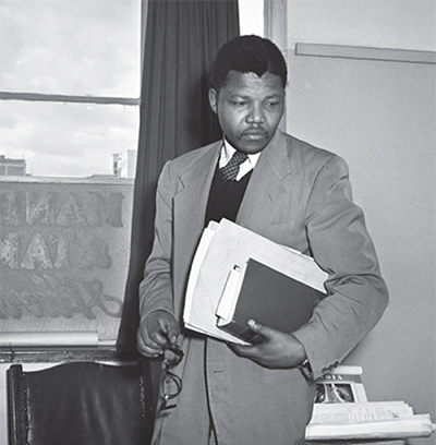 Mandela in his Mandela & Tambo law office.