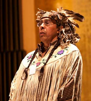 Traditional Chief of the Onondaga Nation, Todadaho Sid Hill addresses the Ninth Session of the United Nations Permanent Forum on Indigenous Issues in April, 2010.