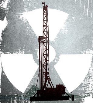Fracking radiation