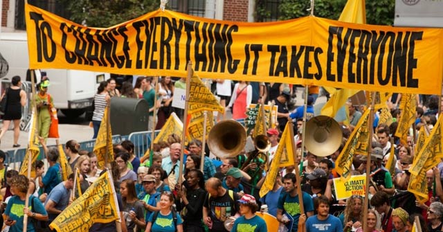Participants in the People's Climate March 2014 in New York City, September 21.
