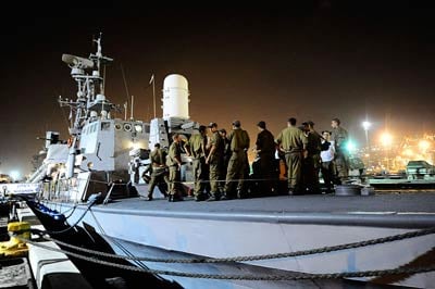 IDF Naval Forces prepare to intercept the 2010 Gaza Freedom Flotilla on May 29, 2010.