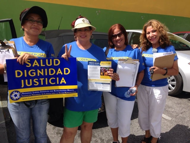  National Latina Institute for Reproductive Health (NLIRH) GOTV canvassing team in Miami-Dade. (Photo: Dian Alarcon)