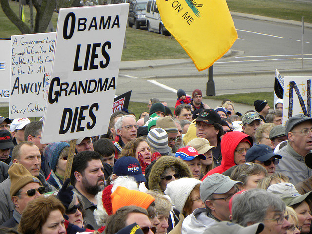 March 13, 2010: Tea Party rally against the continuation of the Affordable Care Act (ACA). (Photo: Fibonacci Blue)