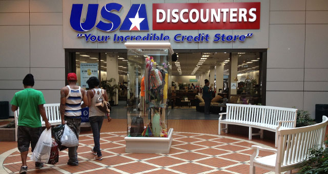 USA Discounters at Security Square Mall, July 2012. The company has since changed its name to USA Living.