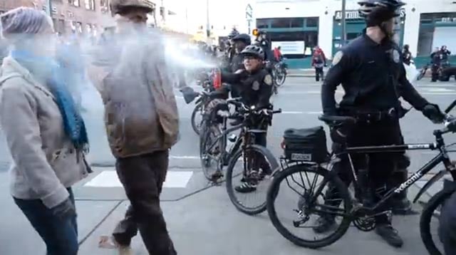Seattle police offer pepper spraying folks for reasons, presumably