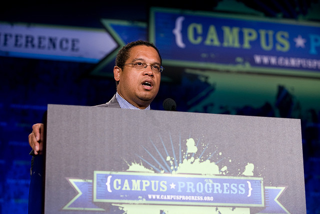 Representative Keith Ellison (D-MN), was one of 23 Democratic lawmakers to write in dissent of Netanyahu's planned speach to John Boehner. (Photo:  Generation Progress)