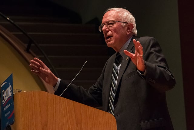 12 June, 2015: Sen. Bernie Sanders speaks at Drake University in Des Moines, Iowa. (Photo: Iprimages)
