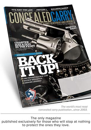 Screengrabs from the subscription page for Concealed Carry magazine.