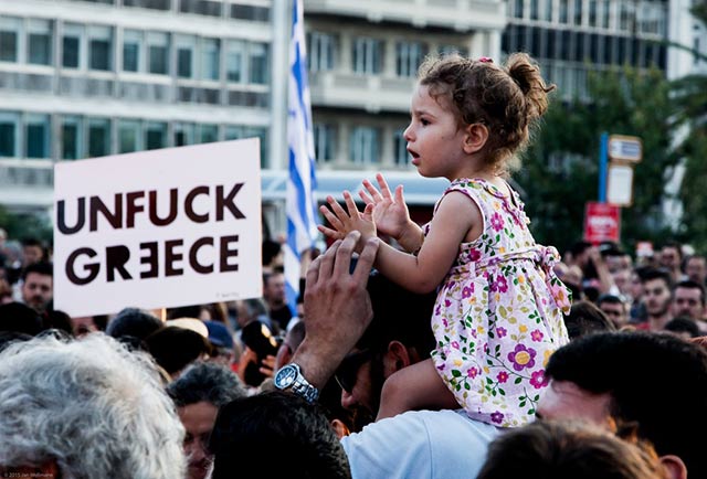 Anti-austerity demonstrations in Athens.